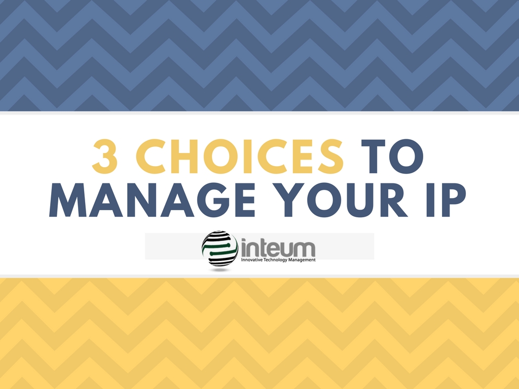 Title Slide - 3 Choices to Manage your IP