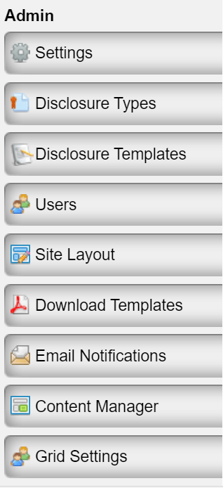 Inventor Portal Admin Tabs