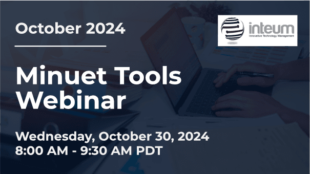 Minuet Tools Webinar banner